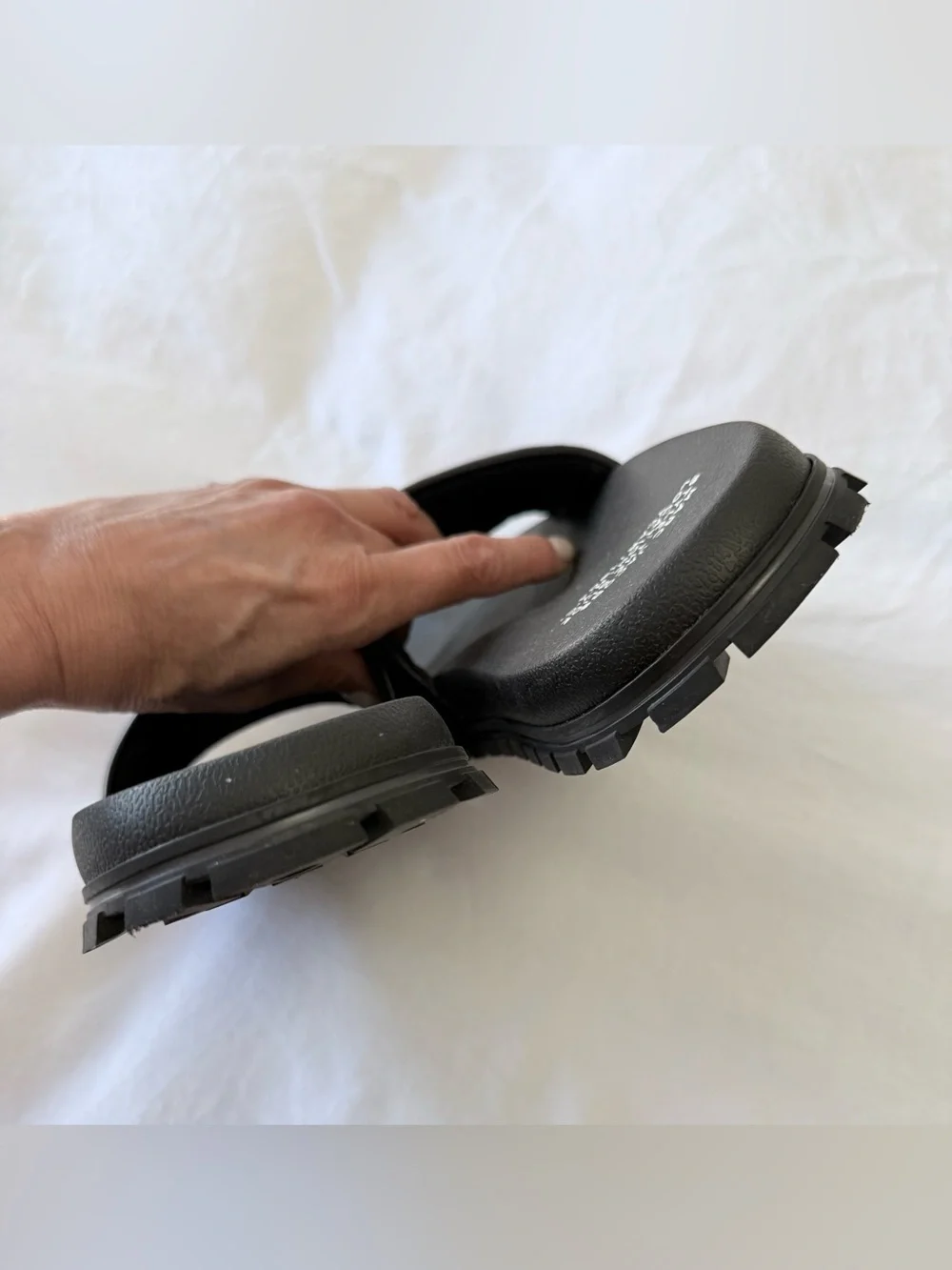 Marc Jacobs | Women’s 10 EU 40 | Black Logo Leather Slide Sandals Slip On | EUC